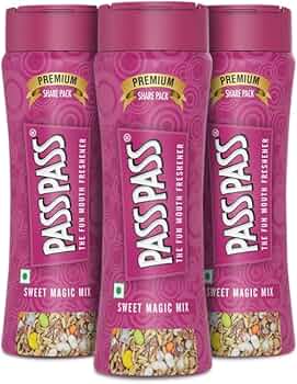PassPass Sweet Magic Mix Mouth Freshener – Premium Sweet Saunf Blend | Flavorful After-Meal Refreshment | Share Pack 100G