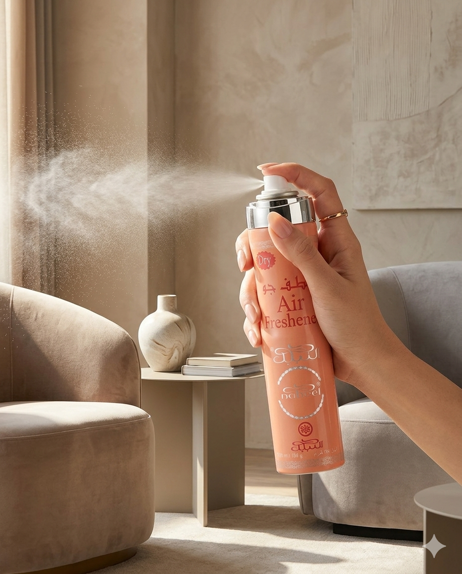 Nabeel Air Freshener Spray | Long Lasting Fragrance for Home, Car & Office 300ML 6 Pieces Pack