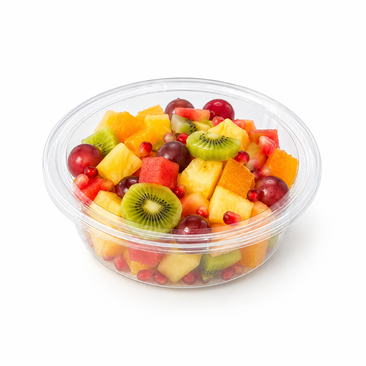 Plastic Food Storage Container 225ml with Lid – Clear Disposable Round Container for Snacks, Fruits & Salads
