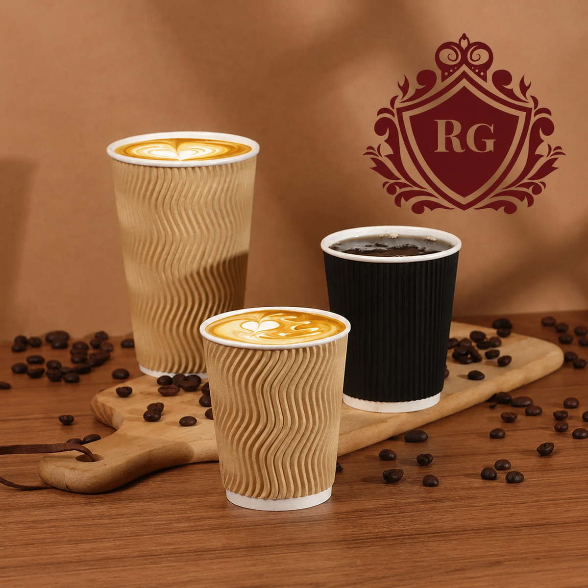 Ripple Cup 12oz | Premium Disposable Coffee Cup Pack of 25