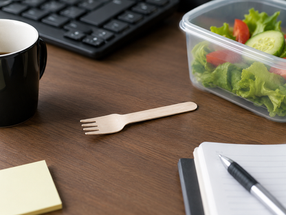 Premium Disposable Wooden Fork – Eco-Friendly Biodegradable Cutlery (Single Use)