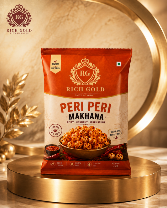 Peri Peri Makhana 75g |  Roasted Fox Nuts | Spicy & Crunchy Healthy Snack | 75G