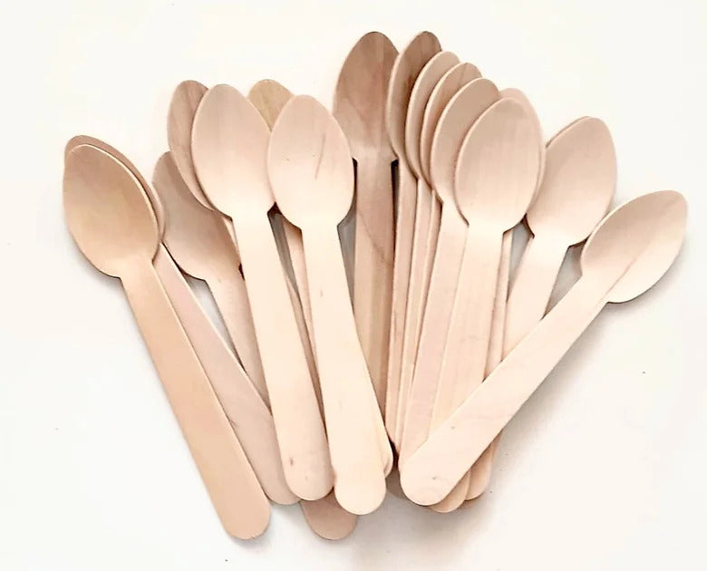 Wooden Spoon Pack 110mm | Eco-Friendly Disposable Wooden Coffee & Tea Spoons | Premium Quality