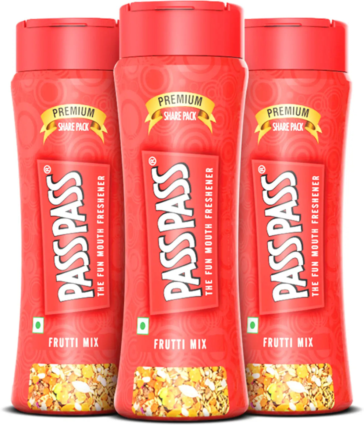 PassPass Frutti Mix Mouth Freshener – Premium Fruity Saunf Blend | Refreshing After-Meal Delight | Share Pack 100G