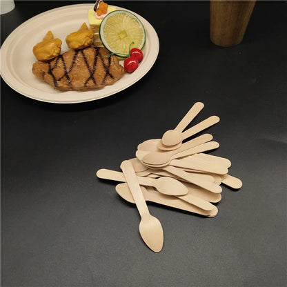 Wooden Spoon Pack 110mm | Eco-Friendly Disposable Wooden Coffee & Tea Spoons | Premium Quality