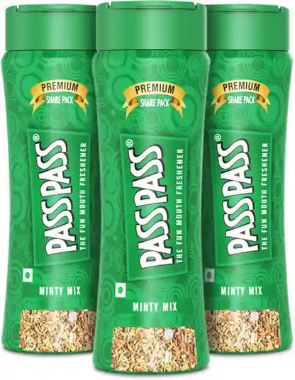PassPass Minty Mix Mouth Freshener – Premium Refreshing Saunf & Mint Blend | Share Pack 100G