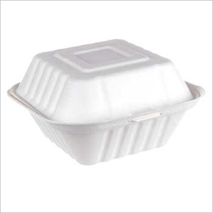 5 × 5 Inch Burger Box | Eco-Friendly Biodegradable Clamshell Food Container with Lid