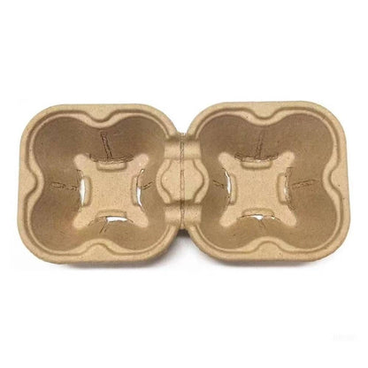2-Cup Drink Carrier Holder | Eco-Friendly Disposable Beverage Tray