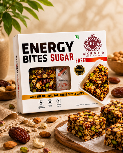 Energy Bites Sugar Free – Premium Nut & Date Energy Cubes 200G