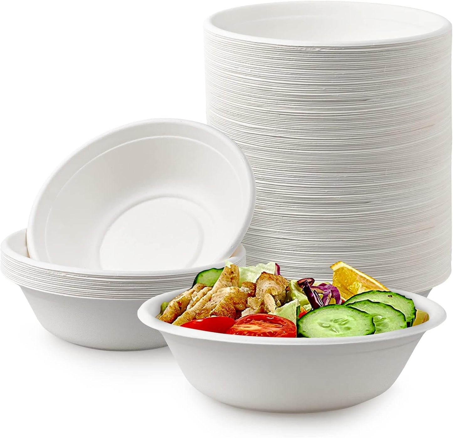 Bagasse Bowls (240ml)  | Heavy-Duty Food Container