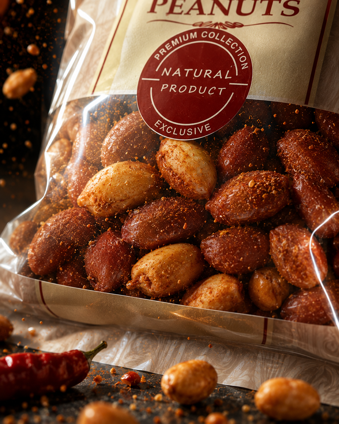 Rich Gold Premium Chilli Masala Peanuts – Bold, Spicy Crunch with Rich Flavour 200G