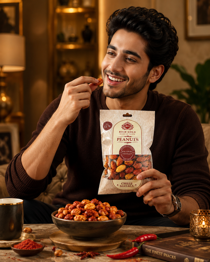 Rich Gold Premium Chilli Masala Peanuts – Bold, Spicy Crunch with Rich Flavour 200G
