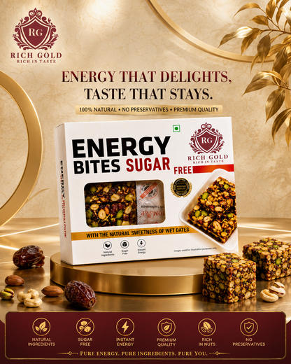 Energy Bites Sugar Free – Premium Nut & Date Energy Cubes 200G