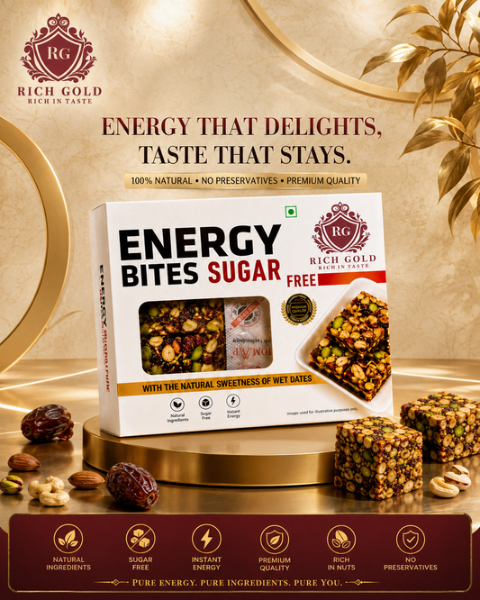 Energy Bites Sugar Free – Premium Nut & Date Energy Cubes 200G