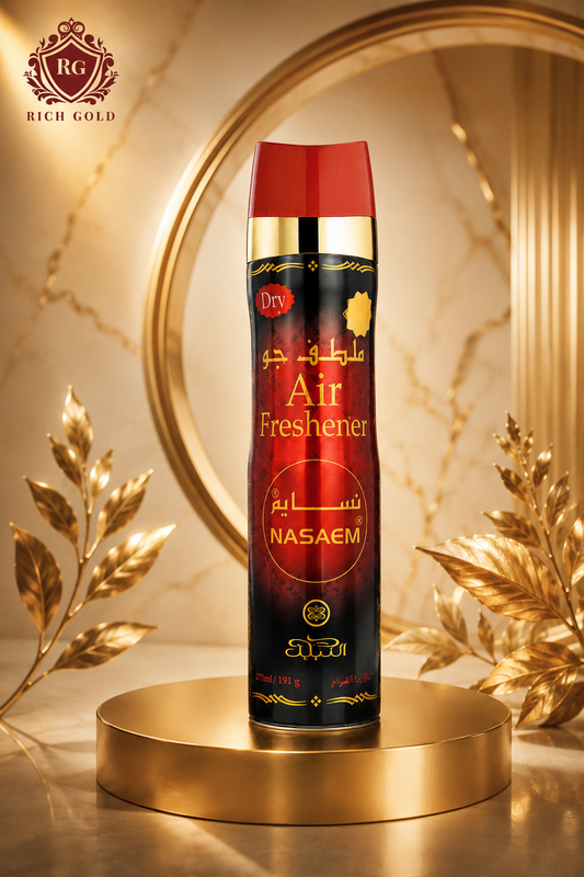 Nabeel Dry Air Freshener Spray – Premium Arabic Oud Fragrance (300ml) 6 Pieces Pack