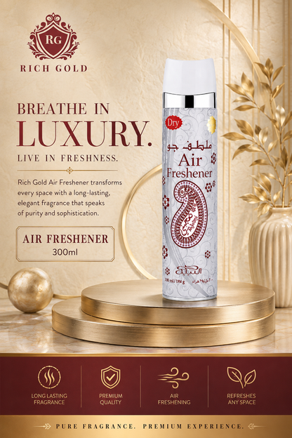 Nabeel Taj Ehen Dry Air Freshener – Premium Floral Arabic Fragrance Spray (300ml) 6 Pieces Pack