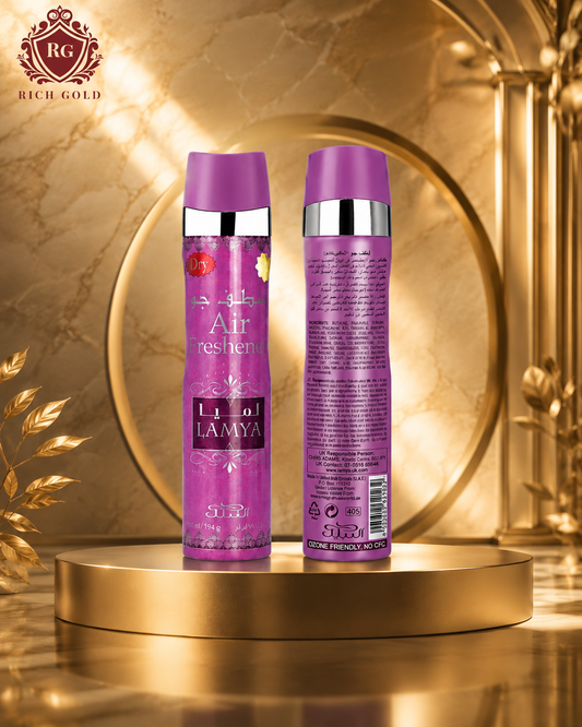 Nabeel Lamya Air Freshener Spray | Premium Long Lasting Home & Car Fragrance 300ML 6 Pieces Pack