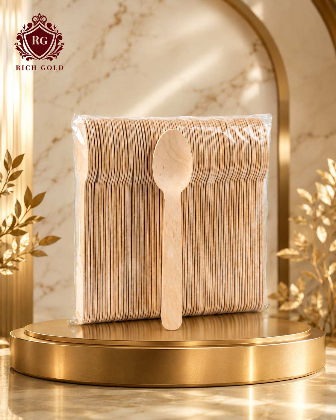 Wooden Spoon Pack 160mm | Eco-Friendly Disposable Wooden Spoons | Premium Quality