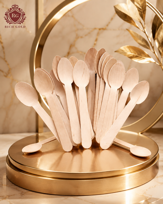 Wooden Spoon Pack 110mm | Eco-Friendly Disposable Wooden Coffee & Tea Spoons | Premium Quality