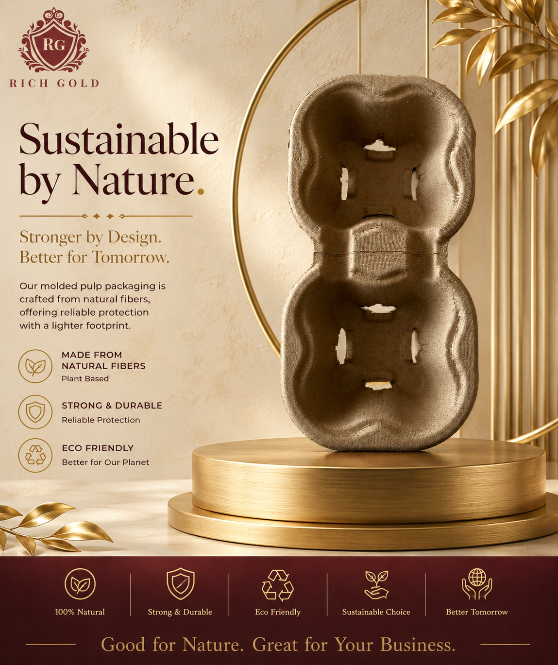 2-Cup Drink Carrier Holder | Eco-Friendly Disposable Beverage Tray