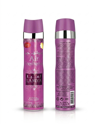 Nabeel Lamya Air Freshener Spray | Premium Long Lasting Home & Car Fragrance 300ML 6 Pieces Pack