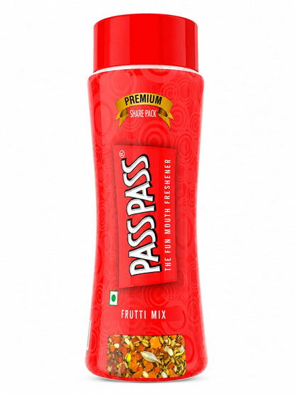PassPass Frutti Mix Mouth Freshener – Premium Fruity Saunf Blend | Refreshing After-Meal Delight | Share Pack 100G