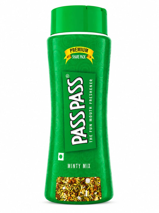 PassPass Minty Mix Mouth Freshener – Premium Refreshing Saunf & Mint Blend | Share Pack 100G