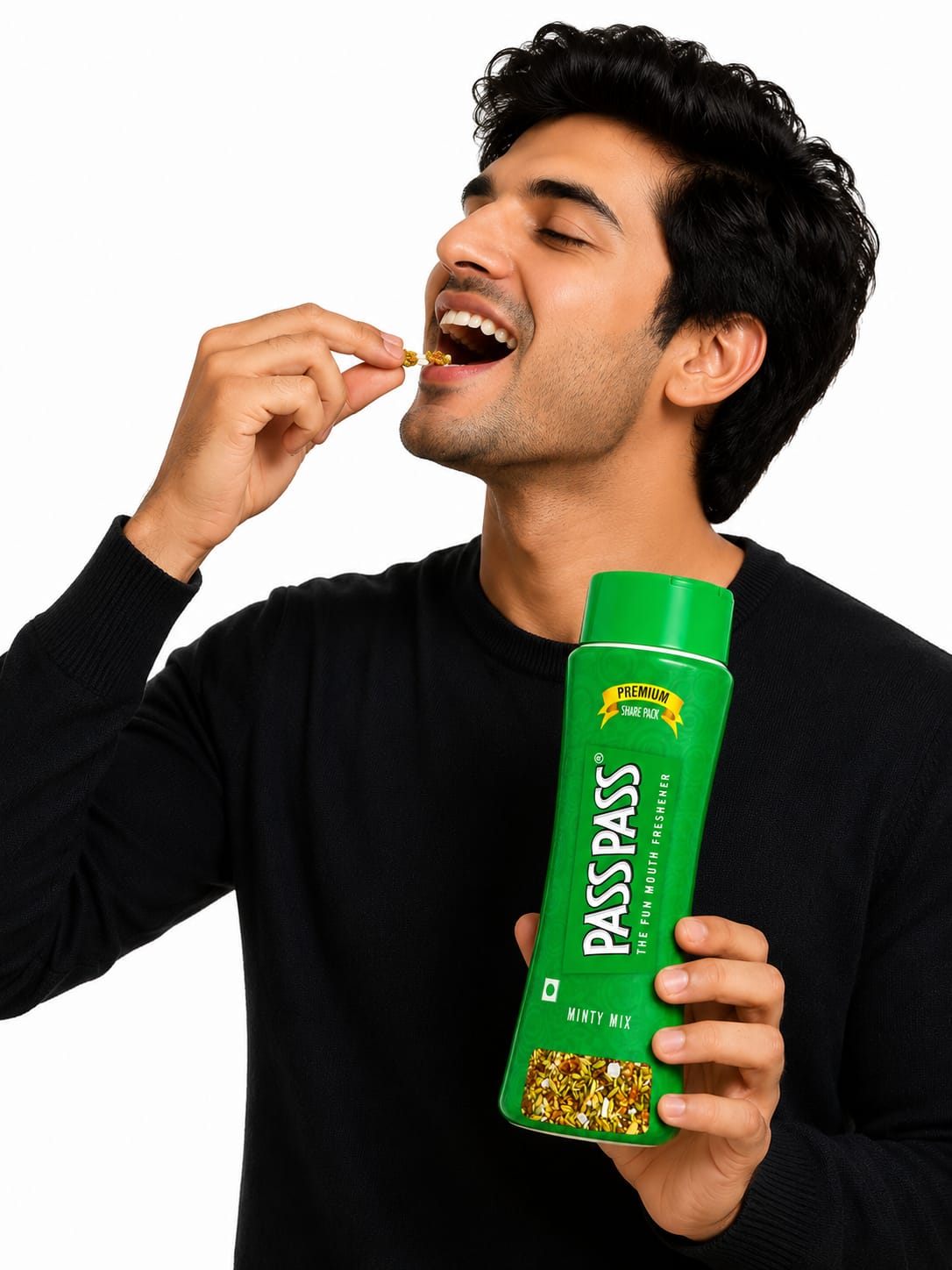 PassPass Minty Mix Mouth Freshener – Premium Refreshing Saunf & Mint Blend | Share Pack 100G