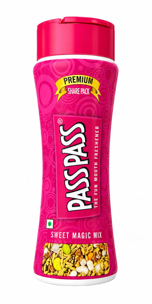 PassPass Sweet Magic Mix Mouth Freshener – Premium Sweet Saunf Blend | Flavorful After-Meal Refreshment | Share Pack 100G
