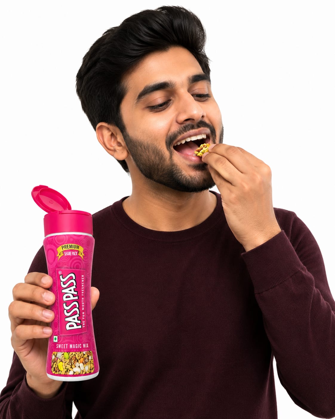 PassPass Sweet Magic Mix Mouth Freshener – Premium Sweet Saunf Blend | Flavorful After-Meal Refreshment | Share Pack 100G