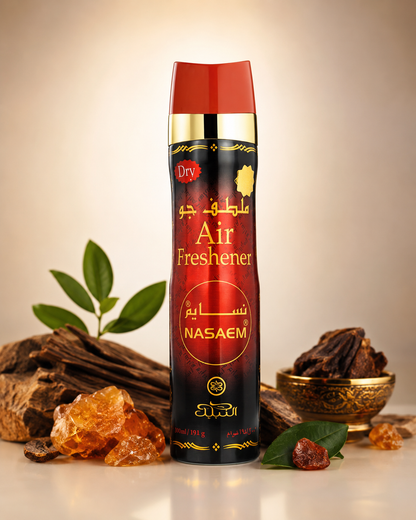 Nabeel Dry Air Freshener Spray – Premium Arabic Oud Fragrance (300ml) 6 Pieces Pack