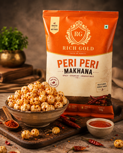 Peri Peri Makhana 75g |  Roasted Fox Nuts | Spicy & Crunchy Healthy Snack | 75G