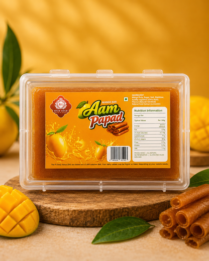 Aam Papad Mango Bar 200gms | Traditional Sweet & Tangy Mango Fruit Bar
