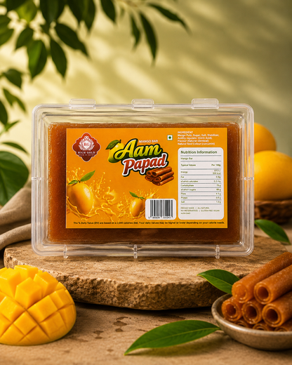 Aam Papad Mango Bar 200gms | Traditional Sweet & Tangy Mango Fruit Bar