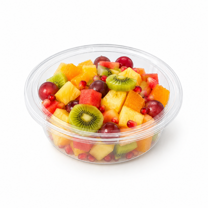 Plastic Food Storage Container 225ml with Lid – Clear Disposable Round Container for Snacks, Fruits & Salads