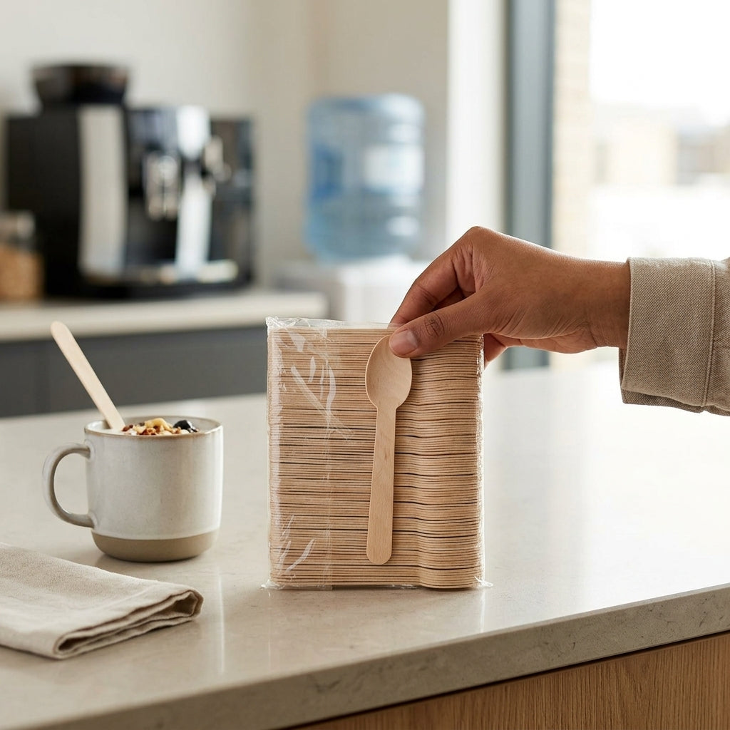 Wooden Spoon Pack 160mm | Eco-Friendly Disposable Wooden Spoons | Premium Quality