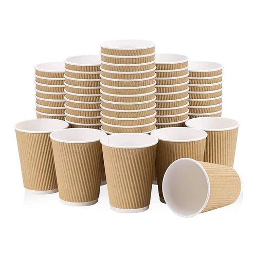 Ripple Cup 12oz | Premium Disposable Coffee Cup Pack of 25